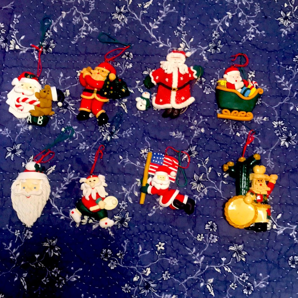 Ornaments Clay Santa Claus Clay Christmas Ornaments